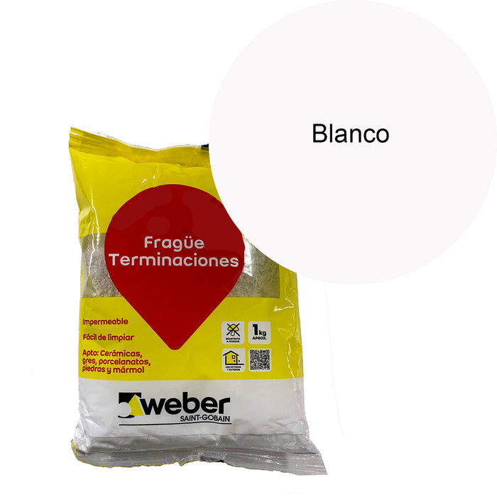 Frague Pisos y Muros Antihongos Weber Blanco 5 KG