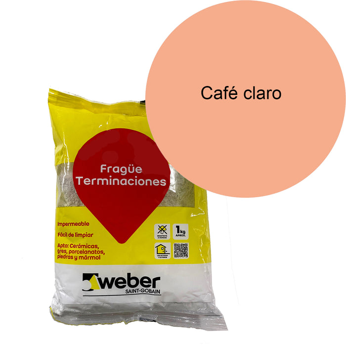 Frague Pisos y Muros Antihongos Weber Café Claro 5 KG