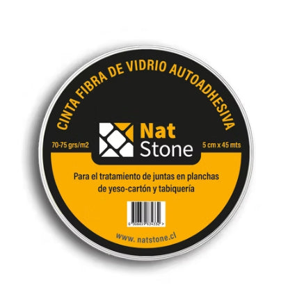 Cinta para juntas tabiquería 5 cm x 45 mt Natstone
