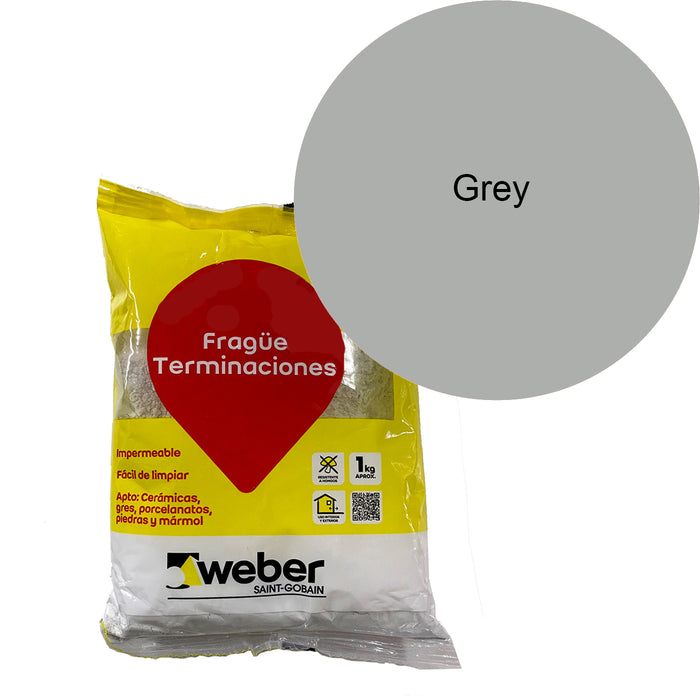 Frague Pisos y Muros Antihongos Weber Grey 5 KG