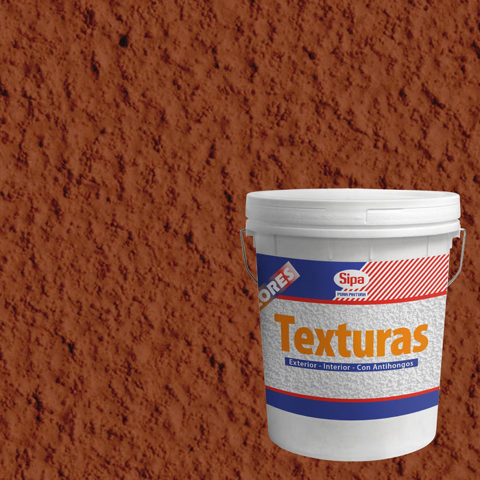 Pintura Texturada Elastomérica Sipalina G-1 Rojo Colonial 24 kg Sipa