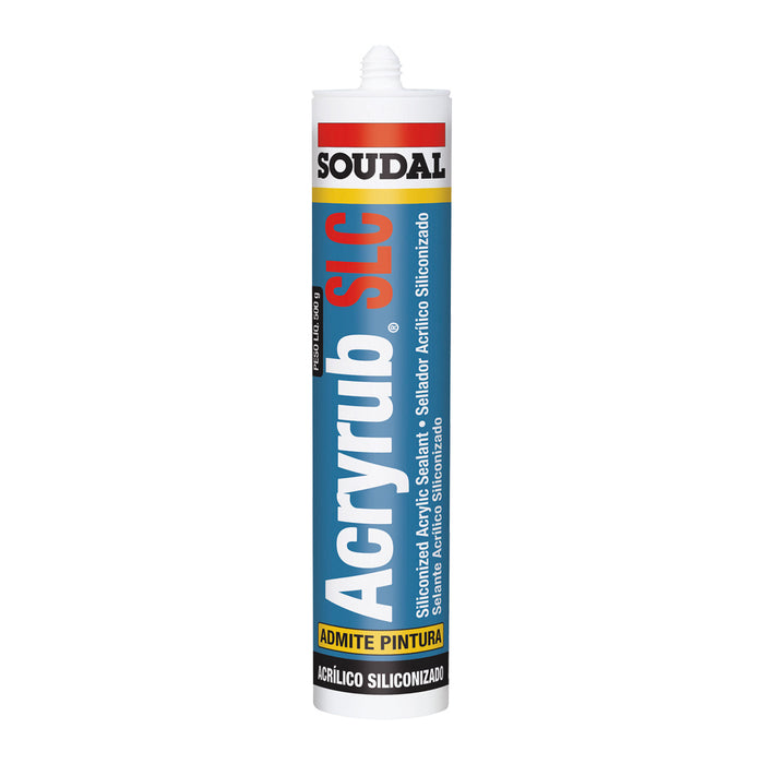 Sellador Acrílico Blanco Pintable Acryrub Soudal 300 ml
