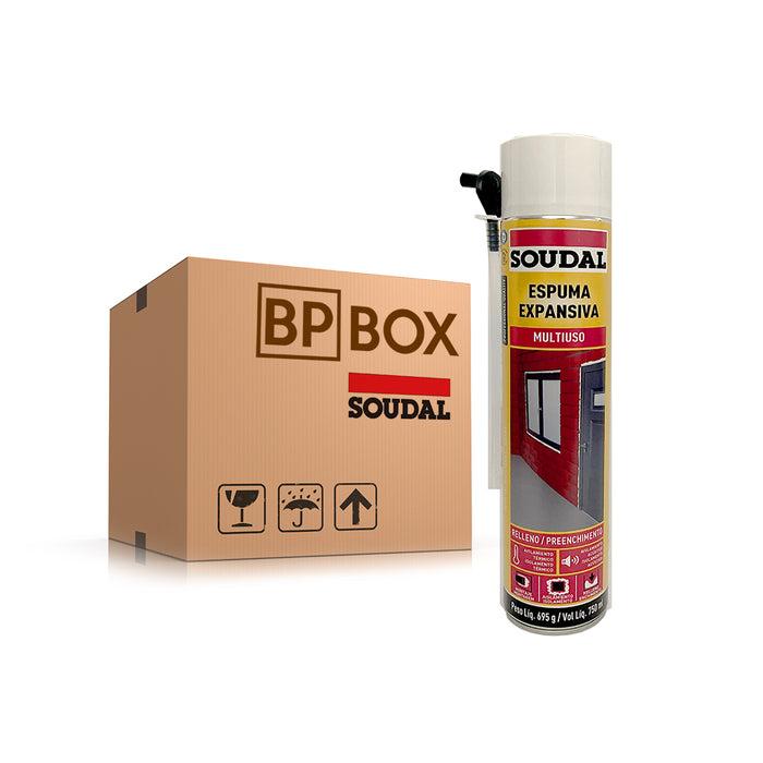 Pack Ahorro 12 Unidades Espuma Expansiva Poliuretano 750 ml Soudal