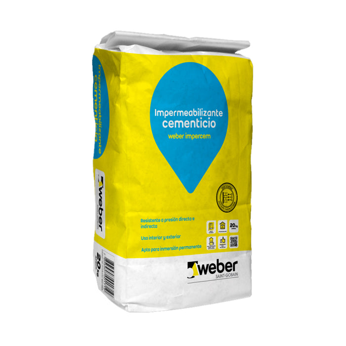 Impermeabilizante Cementicio Impercem Monocomponente Saco 20 KG