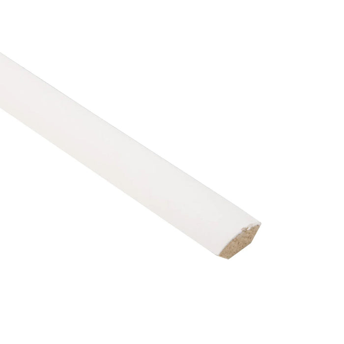 Moldura 1/4 Rodón MDF Blanco 19X19X2400 mm Fotolaminado GP22 Reperf