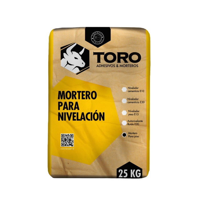 Mortero Nivelador Piso 25 Kg Toro