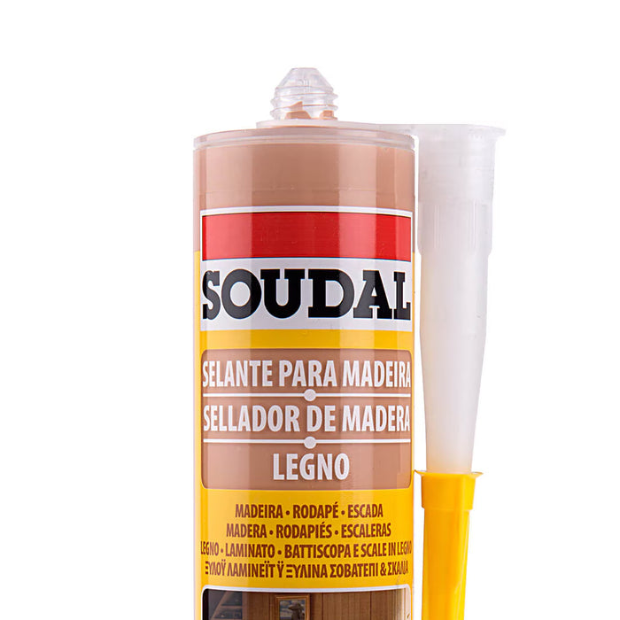 Sellante de Madera Acrílico Color Cerezo 310 ml Soudal