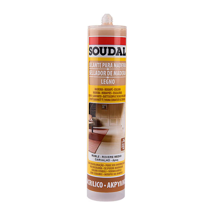 Sellante de Madera Acrílico Color Roble 310 ml Soudal
