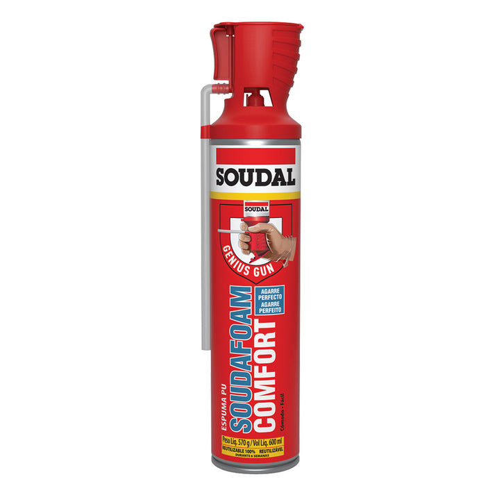 Espuma Expansiva Poliuretano Soudafoam Comfort 600 ml