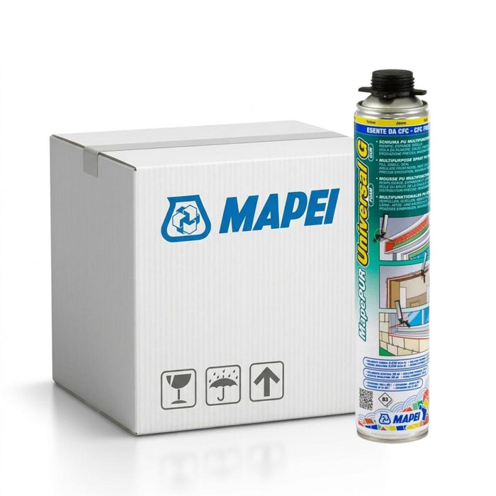Caja de 12 espumas de poliuretano para pistola Mapepur Universal Foam G 750 ml Mapei