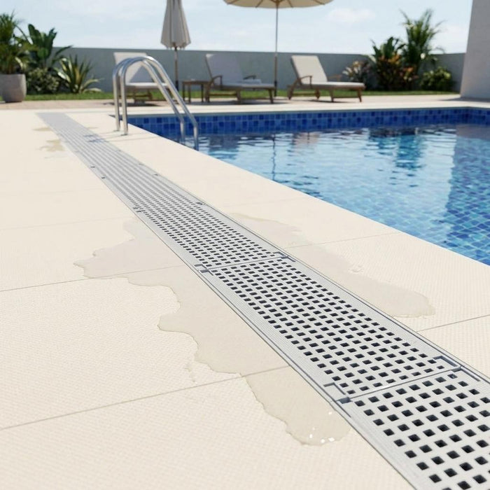 Rejilla de PVC Gris para Piscina Nicoll A15 C130 50 cm