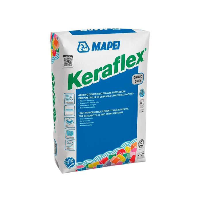 Adhesivo para Cerámico y Porcelanato Keraflex Gris Mapei 25 KG