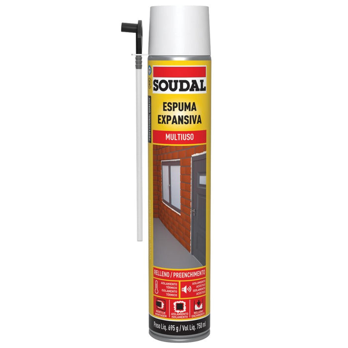 Caja 12 Unidades Espuma Expansiva Poliuretano 750 ml Soudal