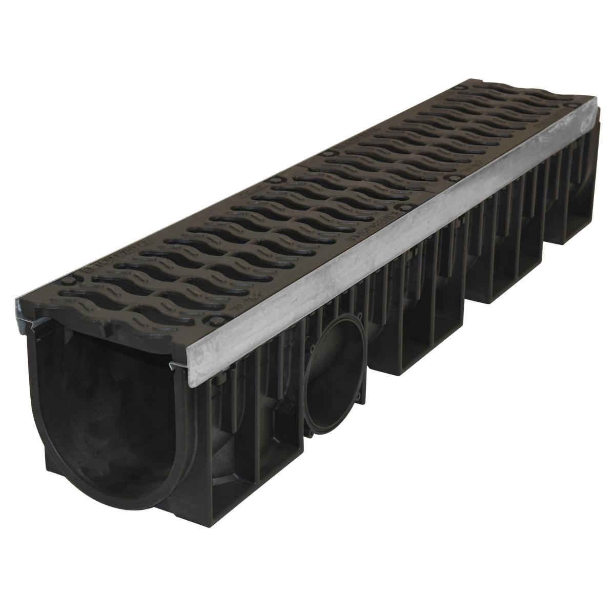 Set canaleta de piso Nicoll Kenadrain 150 mm con rejilla de fundición C250 DR152CF