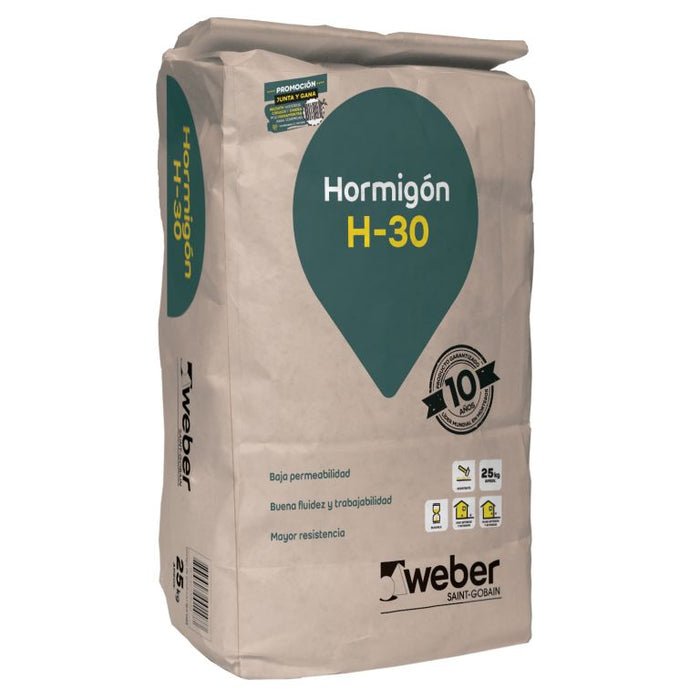 Hormigón Preparado H-30 Weber Saco 25 KG