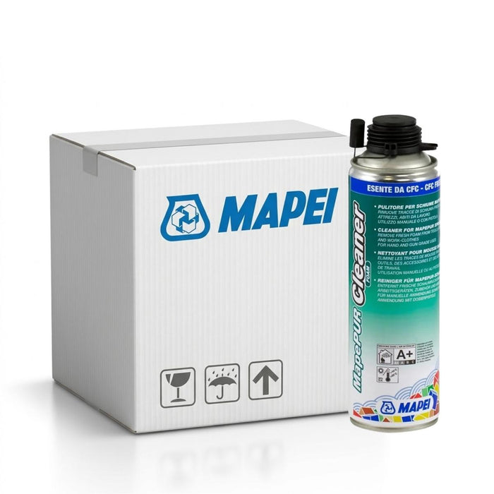 Caja 12 Limpiadores de Espuma de Poliuretano Mapepur Cleaner CRT 500 ml | Mapei