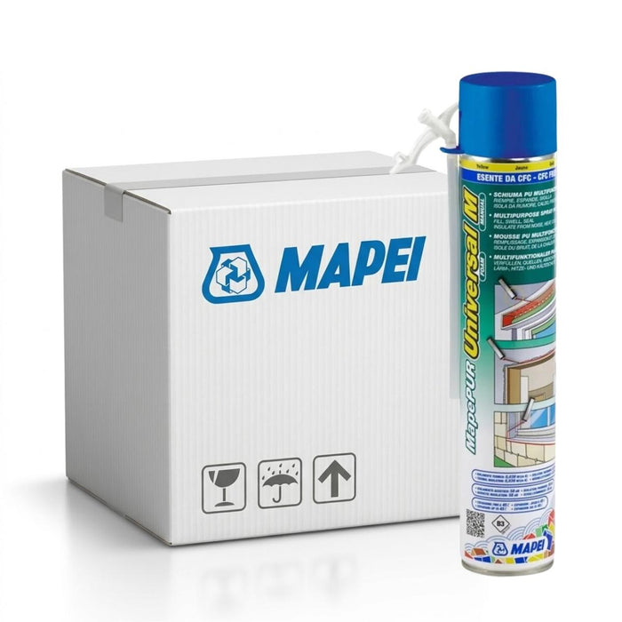Caja de 12 espumas de poliuretano manuales Mapepur Universal Foam M 750 ml Mapei