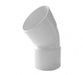 Codo 45° PVC Para Tubo de Bajada Canaleta Blanco