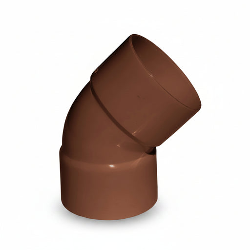 Codo 45° PVC Para Tubo de Bajada Canaleta Marrón