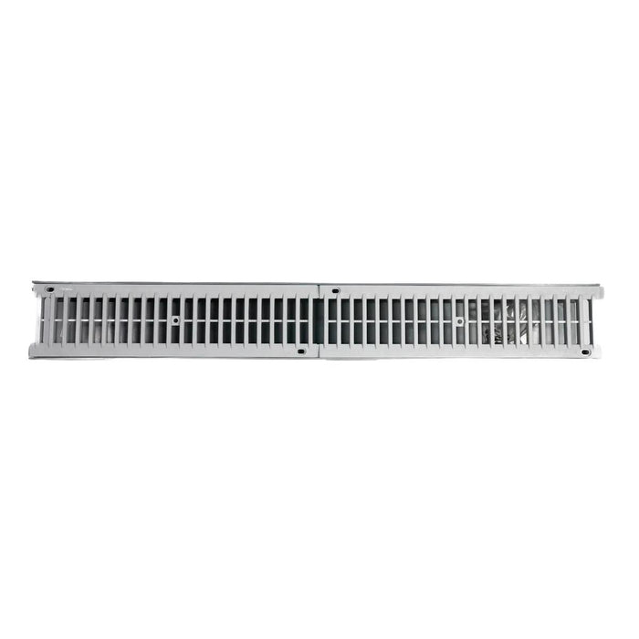 Set Canaleta Peatonal Drenaje Rejilla PVC Aguas Lluvia Nicoll