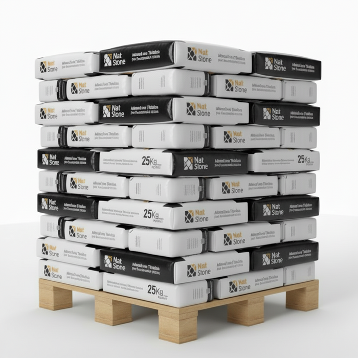 Adhesivo MF Polvo Fino para Revestimientos y Piedras sobre Muro Rígido y Flexible Natstone 25 Kg