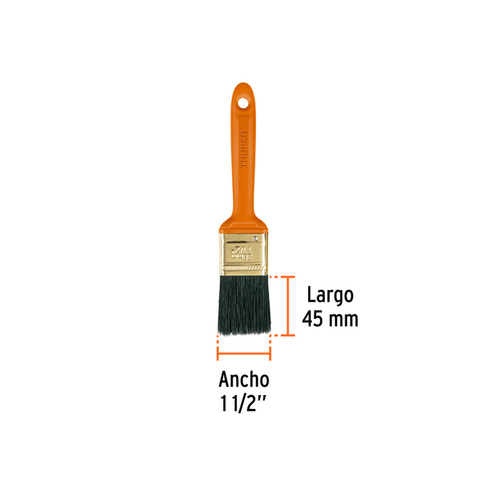 Brocha profesional 1 1/2" con mango de plástico Truper
