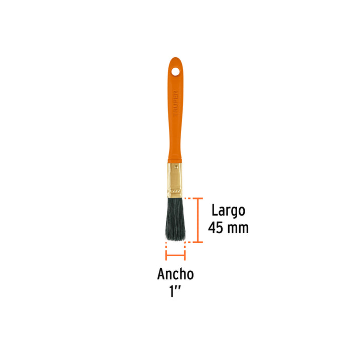 Brocha profesional 1/2" con mango de plástico Truper