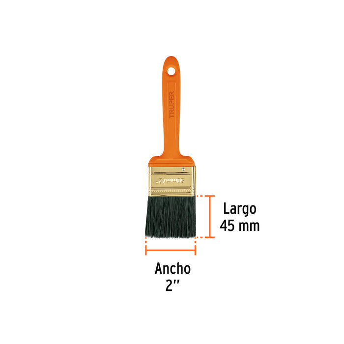 Brocha profesional 2" con mango de plástico Truper