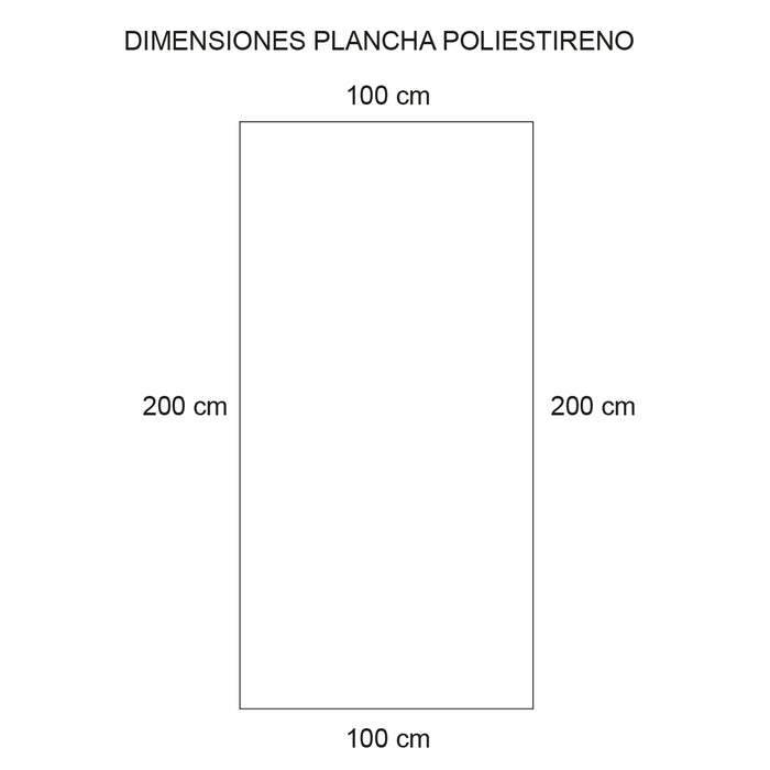 Plancha Aislapol 2X1 mt 50 mm