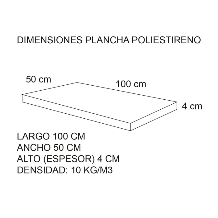 Poliestireno Aislapol 100X50 CM 40 MM - Set 15 planchas
