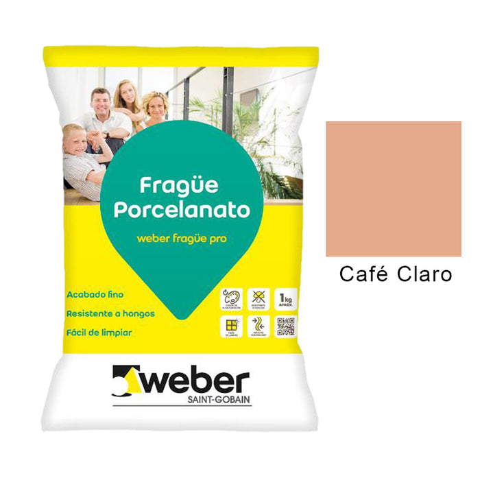 Fragüe Porcelanato Weber Café Claro 1 KG