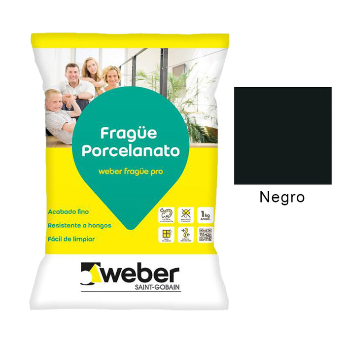 Fragüe Porcelanato Weber Negro 1 KG