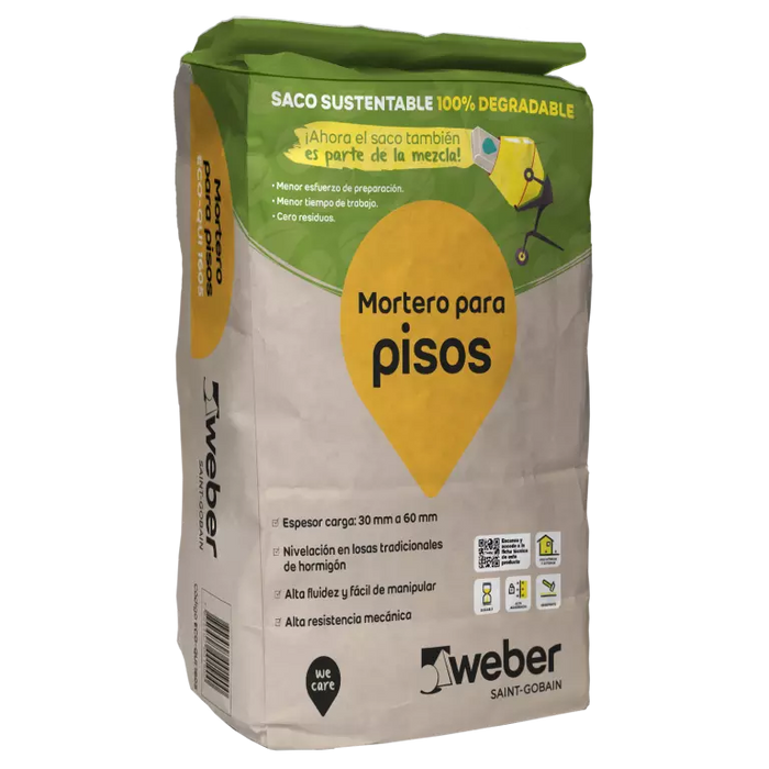 Mortero para Pisos Weber Saco 25 KG