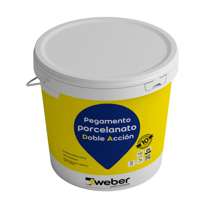 Adhesivo Porcelanato Pasta Doble Acción Weber 25 KG