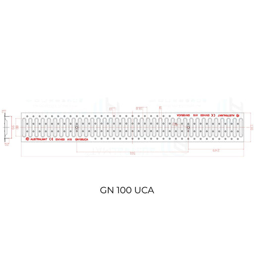 rejilla galvanizada a15 100 13 cm