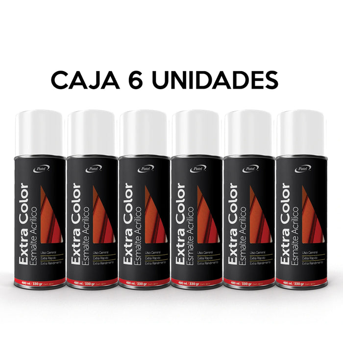 Caja 6 unidades Pintura Spray Blanco Opaco 400 ml