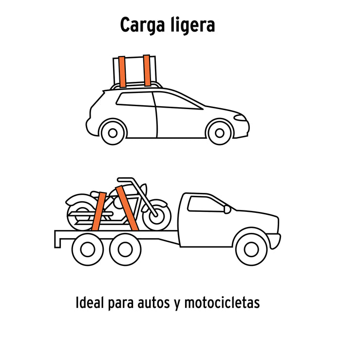 Eslinga con Ratchet tensor para carga 675 Kg Truper