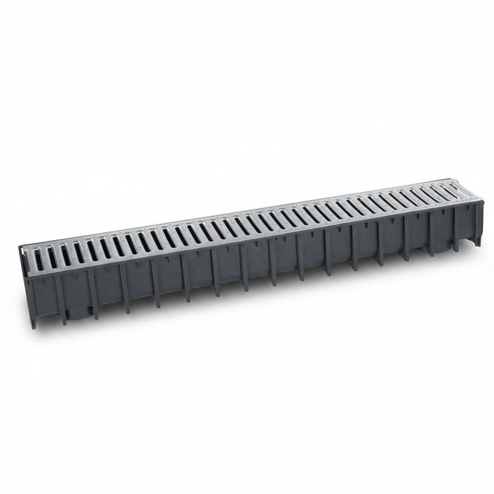 set canaleta pvc sab drain rejilla galvanizada peatonal a15