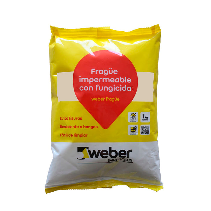 Fragüe Pisos y Muros Antihongos Weber Gris Plata 1 KG