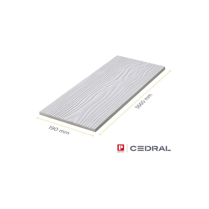 Cedral Siding Fibrocemento 3,66X0,19MT 6 MM