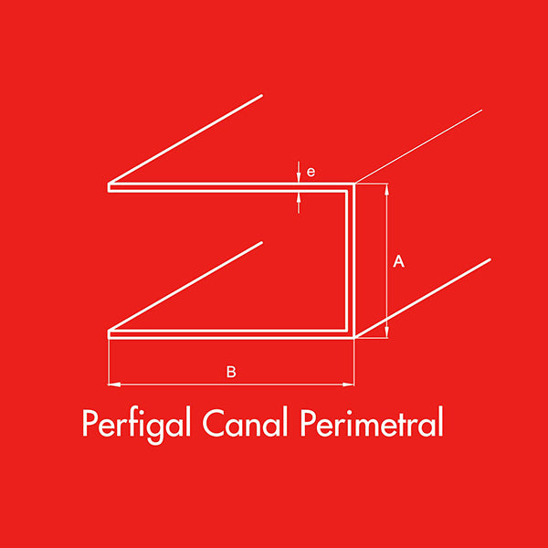 Cielo Canal Perimetral 20X25X4X0.42 Metalcon 3 mt