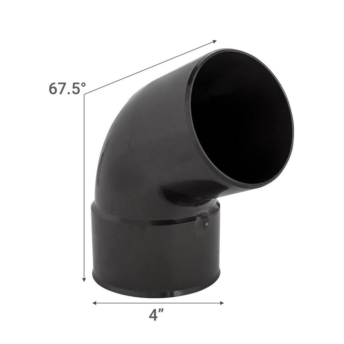 Codo 67,5° PVC Para Tubo de Bajada Canaleta Marrón