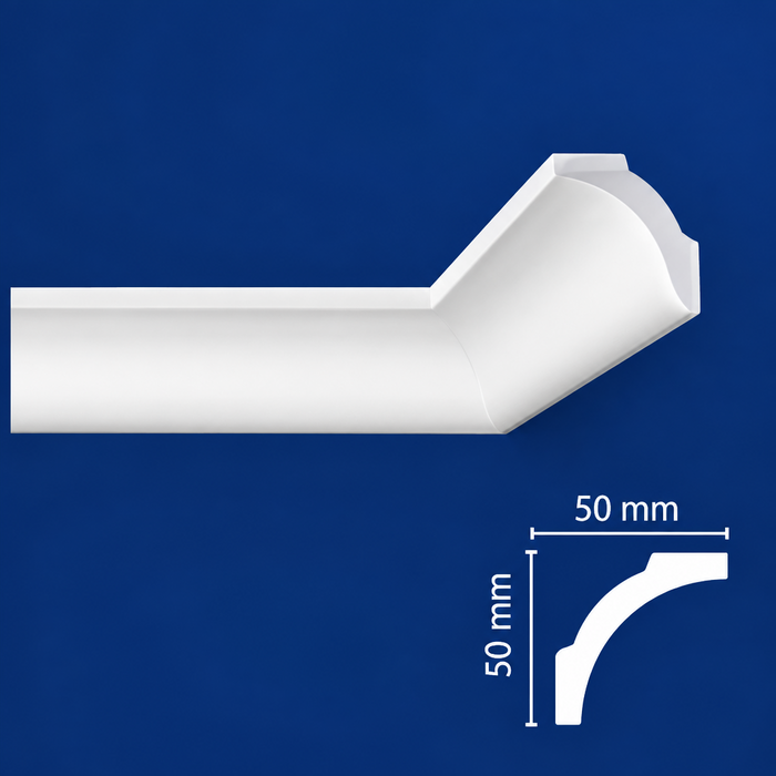 Cornisa Poliestireno WB5050 50x50 mm Wenco Caja 45 Tiras 2 m