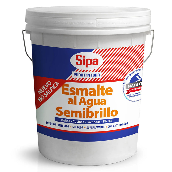 Esmalte al Agua Semibrillo Blanco Sipa Tineta