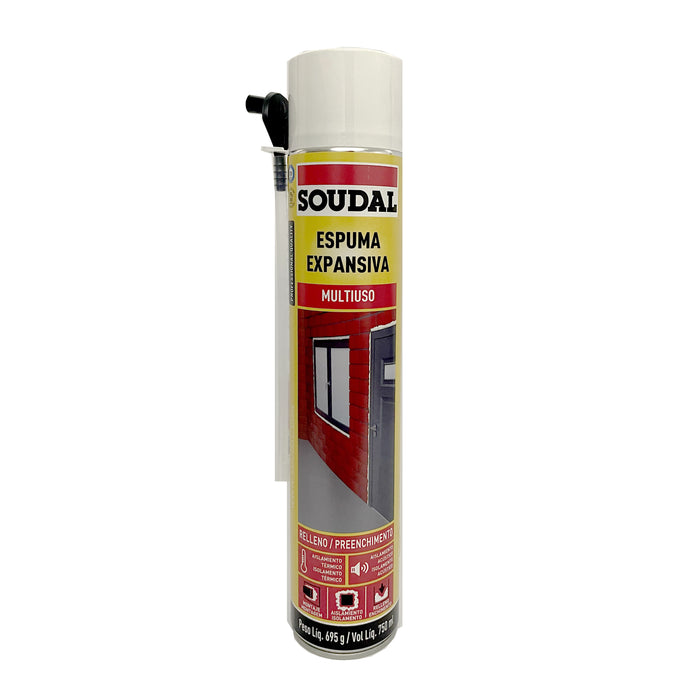 Espuma Expansiva Poliuretano 750 ml Soudal Caja 12 Unidades