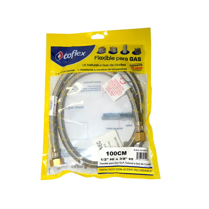 Flexible para Gas 1/2'' HI x 3/8'' HI 100 cm Coflex