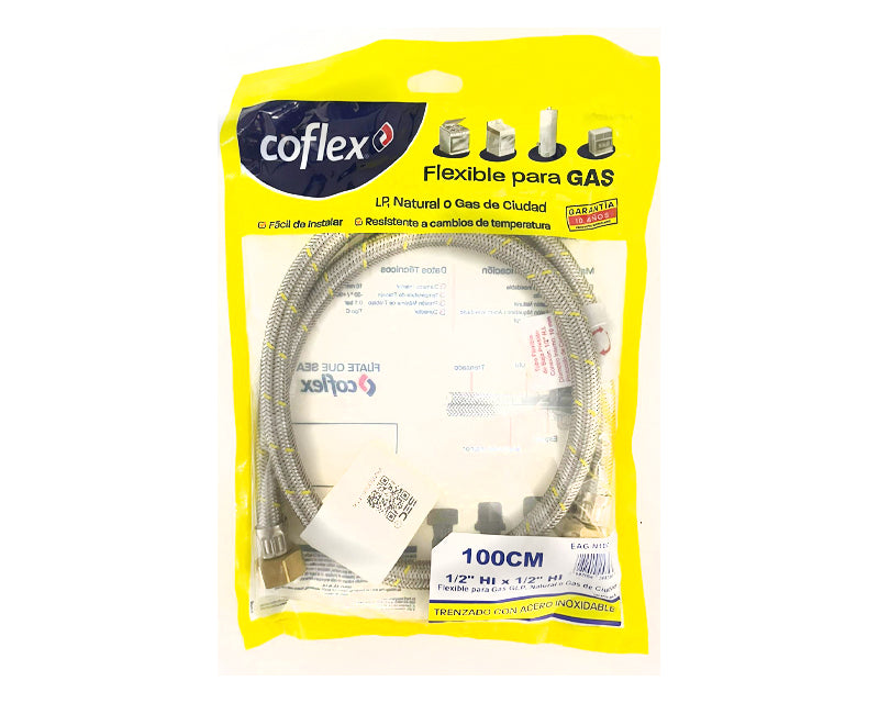 Flexible para Gas 1/2'' HI x 1/2'' HI 100 cm Coflex