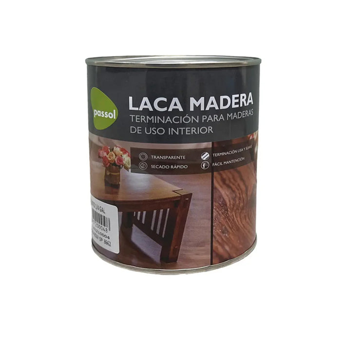 Laca para Madera 1/4 Galón Passol