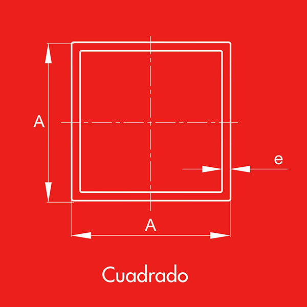 Perfil de Acero Cuadrado 40X40 2 mm 6 mt