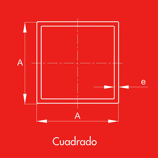 Perfil de Acero Cuadrado 30X30 2 mm 6 mt